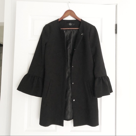 Only Chai Frill Sleeve Coat - Picture 6 of 11
